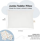 KeaBabies Toddler Pillow with Pillowcase, Jumbo 14X20 - Soft Organic Cotton Toddler Pillows for Sleeping - Machine Washable - Perfect for Travel, Toddler Bed Set (Wild Count) by TinyTreasures Baby Boutique
