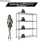 60"x24"x72" Premium Metal Steel 4-Tier Wire Shelving NSF 3200 LBS MAX Capacity Heavy Duty Storage Rack for Hospitals, Schools, Commercial Spaces, and Garages w/Premium Wheels by CozyNest Decor
