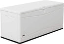 LIFETIME Outdoor Storage Deck Box, 130 Gallon, Arctic White, Lockable, UV-Protected, for Decks and Marine Docks by GreenHaven Gardens
