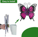 BAYN Set of 3 Butterfly Wall Hanging Planter Decor Art, Metal Wall Mounted Planters Garden Yard Decorative Flower Pot Indoor Outdoor Wall Planter Succulent Plant Container by GreenHaven Gardens