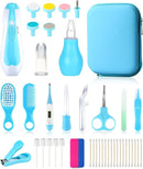 Baby Grooming and Healthcare Kit, Portable Baby Safety Care Set with Hair Brush Comb Nail Clipper Nasal Aspirator for Nursery Newborn Infant Girl Boy (31 in 1, Blue) by TinyTreasures Baby Boutique