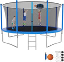 SKYUP Tranpoline 1500LBS 16 15 14 12 10 8 FT Tranpoline for 7-10 Kids and Adults, Windproof Outdoor Tranpoline with Enclosure Net, Basketball Hoop, Easy to Install & Last Long - ASTM Approved by TinyTreasures Baby Boutique