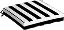 Arden Selections Outdoor Wicker Chair Cushion, 20 x 18, Rain-Proof, Fade Resistant 21 x 21, Black Cabana Stripe (Pack of 4) by GreenHaven Gardens