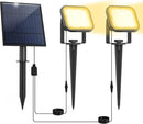 20 LED IP65 Waterproof Outdoor Spot Lights - Dusk-to-Dawn 3000K Warm White Solar Landscape Lights for Yard, Garden, Driveway, Porch, Walkway by GreenHaven Gardens