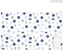 Encasa XO Ironing Mat/Pad (Large 48"x28") with 3mm Padding & Silicone Iron Rest for Steam Pressing on Tabletop or Bed - Heat Resistant, Portable, Quilting & Travel Blanket - Blue Moon by CozyNest Decor