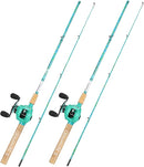 Sougayilang Fishing Rod and Reel Combo, 2-Piece 5-Foot 6-Inch Graphite & Fiberglass Rod, Durable and Strong, Quickset Anti-Reverse Fishing Reel (1Pack/2Pack) by TinyTreasures Baby Boutique