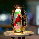 Starsoul 2 PC Cardinal Outdoor Solar Lantern Cardinal Solar Light Waterproof Tabletop Lamp with Hollowed-Out Design for Yard Patio Garden Pathway by GreenHaven Gardens