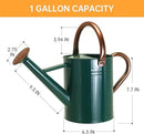 Metal Watering Can for Outdoor Plants, 1 Gallon Galvanized Steel Watering Can with Removable spout for Outdoor & Indoor Use, Perfect for Garden Flower, Houseplants, Forest Green by GreenHaven Gardens