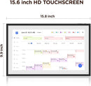 15.6 Inch Digital Calendar, Wall Electronic Desk Calendar, Full HD 1920 * 1080P IPS Touchscreen Interactive Display for Family Meal Planner Support - Streamline Household Organization by TinyTreasures Baby Boutique