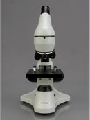 AmScope M120C-2L-PB10-E5 Digital Microscope, WF10x and WF25x Eyepieces, 40x-1000x Magnification, Brightfield, Upper and Lower LED Illumination, Plain Stage, Includes Blank and Prepared Slides, 5MP Camera and Software by TinyTreasures Baby Boutique