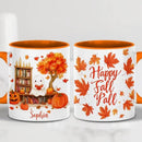 Personalized Fall Ghost Coffee Mugs - Ghost Lover Mugs Gift for Women Men - Fall Autumn Decor Gifts For Home Farmhouse Thanksgiving - Happy Fall Y'all Mug - 11oz Printed Ceramic Mug by CozyNest Decor