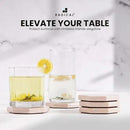 Radicaln Marble Coasters Star 3.5" Inches Verona Handmade Drink Coasters Set of 6 for Coffee Table, Car Cup Holders & Bar Use, Ideal Coffee Table Decor by CozyNest Decor