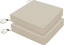 Favoyard Patio Chair Cushions 22 x 22 x 3 Inch Waterproof Outdoor Seat Cushions for Patio Furniture 3-Year Color Fastness Garden Sofa Couch Chair Pads with Handle & Adjustable Straps Set of 2, Beige
