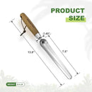 Haliaeetus Seeding Widger, Stainless Steel Garden Planting Trowel for Repotting, Long and Narrow Widger for Weeding from Tight Areas, Hand Transplanter with Wood Handle for Planting, Weeding, Digging by GreenHaven Gardens