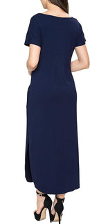 Smallshow Women's Maternity Nursing Dresses Split Long Dress for Breastfeeding by TinyTreasures Baby Boutique