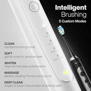 Aquasonic Duo PRO – Ultra Whitening 40,000 VPM Electric ToothBrushes – ADA Accepted - 5 Modes with Smart Timers - UV Sanitizing & Wireless Charging Base - 10 Proflex Brush Heads & 2 Travel Cases by CozyNest Decor