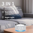 Brown Noise Machine Alarm Clock Sound White Noise Machine Night Light with 30 Sleeping Sounds for Baby Kids Adults 2 Alarms Backup Battery 32 Level Volume 15 Wake up Sounds for Mild Heavy Sleeper by TinyTreasures Baby Boutique