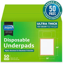 Inspire Super and Ultra Absorbent Disposable Bed Pads (30" X 36" Pack of 50) by TinyTreasures Baby Boutique