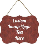 Personalized Wooden Welcome Sign Front Door Decor - Customized Text/Images - Farmhouse Style - 11.2 * 8 Inch by CozyNest Decor