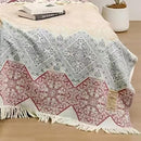 Boho Muslin Blanket for Adults 4-Layer Gauze Twin Size Soft Cozy 100% Cotton Summer Cooling Blanket Floral Decor for Sofa Bed Coverlet Both Sides (Tassels Boho, Twin 60 x 80 in) by CozyNest Decor