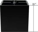 Kozyard 20'' Cube Metal Planter Steel Planter Box Black Steel Flower Pot with Saucer Partition Panel for Trees Plants Flowers Indoor Outdoor Garden Patio Deck Yard by CozyNest Decor