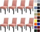 JQinHome Terra Cotta Chair Covers for Dining Room Set of 8, High Stretch Removable Washable Parsons Chair Slipcover for Home Party Hotel Wedding Ceremony (8PCS, Terra Cotta) by CozyNest Decor