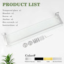 Alise Bathroom Shelf Wall Mounted, Polished Chrome Large Capacity Glass Shelf for Bathroom, 24 inch by CozyNest Decor