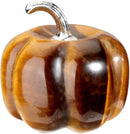 Jovivi Tiger Eye Crystal Pumpkin Figurine, 1.2" Mini Carved Gemstone Pumpkin Statue Decor Healing Stones Decorative Ornaments for Fall Harvest Thanksgiving Halloween Decorations Home Decor by CozyNest Decor