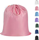 Polecasa Small Heavy Duty Laundry Bag with 130gsm Tear Resistant Fabric and Handles, Easy to Carry Durable Dirty Clothes Drawstring Bag, Perfect for College Dorm, Travel 21”x24”, Pink by TinyTreasures Baby Boutique