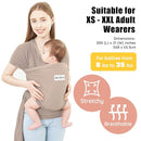 Acrabros Baby Wrap Carrier,Hands Free Baby Carrier Sling,Lightweight,Breathable,Softness,Perfect for Newborn Infants and Babies Shower Gift,Dark Cappuccino by TinyTreasures Baby Boutique