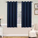 H.VERSAILTEX Premium Blackout Thermal Insulated Innovated Microfiber Home Fashion Window Curtains for Bedroom,Antique Grommet,52" W x 63" L - Navy Blue - Set of 2 Panels by CozyNest Decor