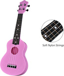 LIEKE Kids Ukulele 21 Inch Soprano Ukelele,Musical Instrument,Toy Ukulele Gift for Girls Children Beginners with Bag (Pink) by TinyTreasures Baby Boutique