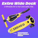SKIDEE Kick Scooters for Kids Ages 3-5, Adjustable Height Foldable Scooter with Removable Seat, 3 LED Light Wheels, Rear Brake, Wide Standing Board, Suitable Up to 12 Year Old Boys/Girls by TinyTreasures Baby Boutique