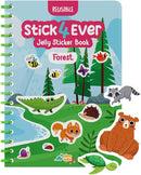 Stick4Ever Jelly Sticker Book - for Kids - Waterproof, Easy to Clean Jelly Stickers for Kids - Reusable Sticker Book for Toddlers with 50 Pcs of Reusable Stickers (Forest) by TinyTreasures Baby Boutique