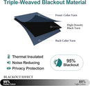 ChrisDowa Grommet Blackout Curtains for Bedroom and Living Room - 2 Panels Set Thermal Insulated Room Darkening Curtains (Stone Blue, 38W x 45L) by CozyNest Decor