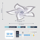Low Profile Ceiling Fan with Lights,110v Modern Dimmable Flower Shape, Remote Control/app Control,Timing 6 Gear Speeds Fan Ceiling Lamp. by TinyTreasures Baby Boutique