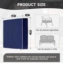 PNP FKJP 2 Pack Outdoor Chair Cushion 20" X 20" X 4", Waterproof Outdoor Seat Cushions with Non-Skid Ties, Navy (Cushion + Cover) by GreenHaven Gardens