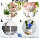 Evelots Plant Watering Globes/Bulbs (2 Pack) - Extra Long 14 Inches - Great for Big Plants - Hand Blown Glass - Automatic Water Irrigation System - Use Indoor/Outdoor - Leave Your Home Worry Free by GreenHaven Gardens