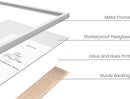 HAUS AND HUES 5x7 White Metal Picture Frames - Bulk Frames 5X7 - Features Premium Aluminum, Vertical Hanging, Easel Back for Tabletop, Home, Office (5x7 in, White, Set of 15) by CozyNest Decor