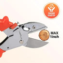 8" Professional Heavy Duty Anvil Pruning Shears with SK-5 Blades, Garden Shears for Dry Stems and Small Branches, Gardening Scissors, Clippers for Wood, Plastic, Rubber, Leather | LFXP1108 by GreenHaven Gardens