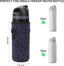 Neoprene Water Bottle Carrier Bag with Adjustable Shoulder Strap for Owala 24 OZ Tumbler, Insulated Water Bottle Cover for Owala FreeSip Insulated Water Bottle (Black Panther, 24 OZ) by TinyTreasures Baby Boutique