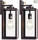 16-inch Oil-Rubbed Bronze Dusk to Dawn Outdoor Wall Light Fixtures, Exterior Waterproof Wall Lanterns, Brown Porch Sconces Lighting, Modern Outside Lights for House Patio Front Door Entryway, 2-Packs by GreenHaven Gardens