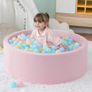 Ball Pit for Toddlers, 35.4"x 11.8" Foam Ball Pits, Indoor Soft Round Baby Playpen for Children, Ideal Gift for Toddlers, Pink, (Balls not Included) by TinyTreasures Baby Boutique