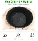 6 Inch Plant Pots Bulk, 6 Pack Plastic Planters with Drainage Holes and Saucers for Indoor Outdoor House Plants and Flowers, Black by GreenHaven Gardens