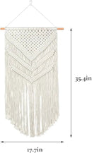 JONKASIPA Macrame Woven Wall Hanging, Bohemian Wall Decor, Handmade Woven Tapestry with Tassels, Delicate Lace Decor Crafts for Bedroom,Living Room or Farmhouse (Beige) by CozyNest Decor