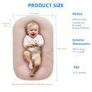 Baby Lounger Play Mat,Baby Lounger for Newborn Tummy Time for Baby in Bed,0° Angle Newborn Lounger Baby Nest for Boys & Girls 0-12 Months(Pink) by TinyTreasures Baby Boutique