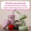 Pandaloo® Smoothie Cups for Kids - Stainless Steel Toddler Tumbler with Straw, Sippy Cup for Smoothies - BPA-Free, Toddler Snack Cups, 10 oz by TinyTreasures Baby Boutique