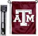 College Flags & Banners Co. Texas A&M Aggies Garden Flag with Pole Stand Holder by GreenHaven Gardens