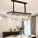 L39.4 W10.2 Rectangle Modern Crystal Chandeliers Lighting Pendant Ceiling Lights Fixture Lamp for Dining Living Room by CozyNest Decor
