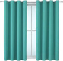 ChrisDowa Grommet Room Darkening Curtains for Bedroom and Living Room - 2 Panels Set Thermal Insulated Blackout Curtains (Teal, 52 x 45 Inch) by CozyNest Decor